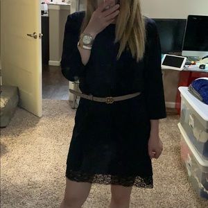 Cute plaid lace dress